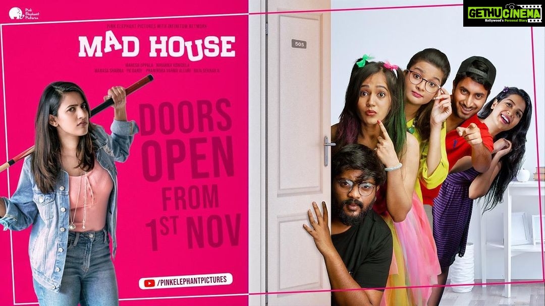 Niharika Konidela Instagram - November 1st it is!!!! Hitting youtube with 100 episodes, get ready to experience this sitcom. @IamNiharikaK @pinkelephantpictures @infinitummedia Stay Tuned!! #MadHouseFromNov1st