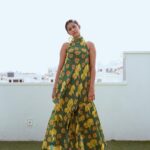 Niharika Konidela Instagram - 🍃 This lovely ensemble by @houseofmasaba Styled by the amazing @jukalker Earrings by @aquamarine_jewellery Shot by 📸 @eshaangirri