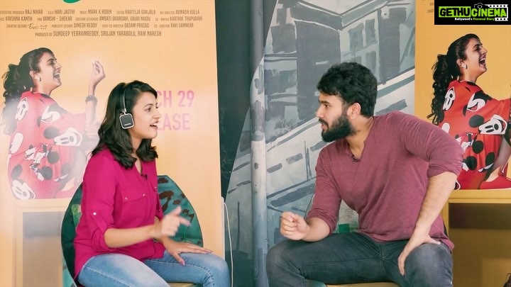 Niharika Konidela Instagram - We tried it and loved it! THE WHISPER CHALLENGE! #suryakantham #march29th @pranithbramandapally @actorrahulvijay @nirvanacinemas