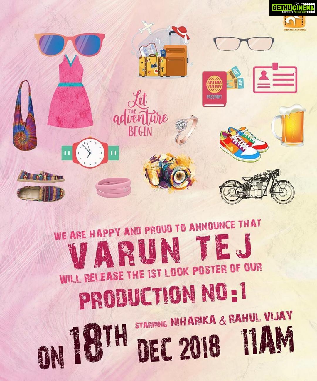 Niharika Konidela Instagram - S҉U҉R҉Y҉A҉K҉A҉N҉T҉H҉A҉M҉'s journey starts from tomorrow! Stay tuned guyssss! @pranithbramandapally @actorrahulvijay @nirvanacinemas @perlenebhesania