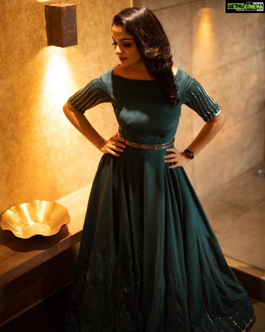 Nikhila Vimal Instagram - @labelmdesigners Thankyou for ur time n effort❤ just loved it!!!! Wardrobe : @labelmdesigners @siimawards #redcarpet #greenisthenewglam