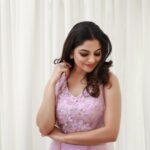 Nikhila Vimal Instagram - 💜💜💜 📸: @pranavraaaj 👗: @designmecochin 💄: @sajithandsujith @styling: @styledbysmiji 😍😘 Sajith & Sujith