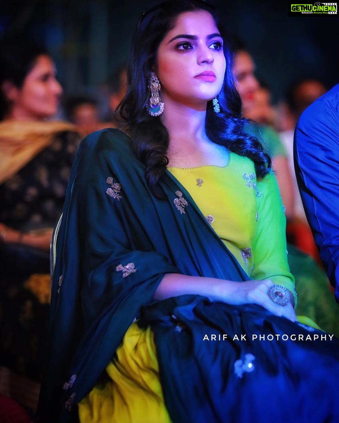 Nikhila Vimal Instagram - More from 20th year celebration of surya❤️ #meranaamshaji #meranaamshajifirstlook #posterlaunch 👗wardrobecourtesy: @thunnal design 💍jewels : antegra collections frm @thunnal Styling: @asaniya_nazrin 📸 : @arif_ak_photography