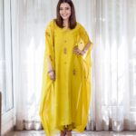 Nisha Agarwal Instagram – Feeling like sunshine in this Kaftan inspired outfit by @shikha_mehta.official 

#ad #indianwear #fusionwear #indiandesigners #indiandesigner #brightlikesunshine