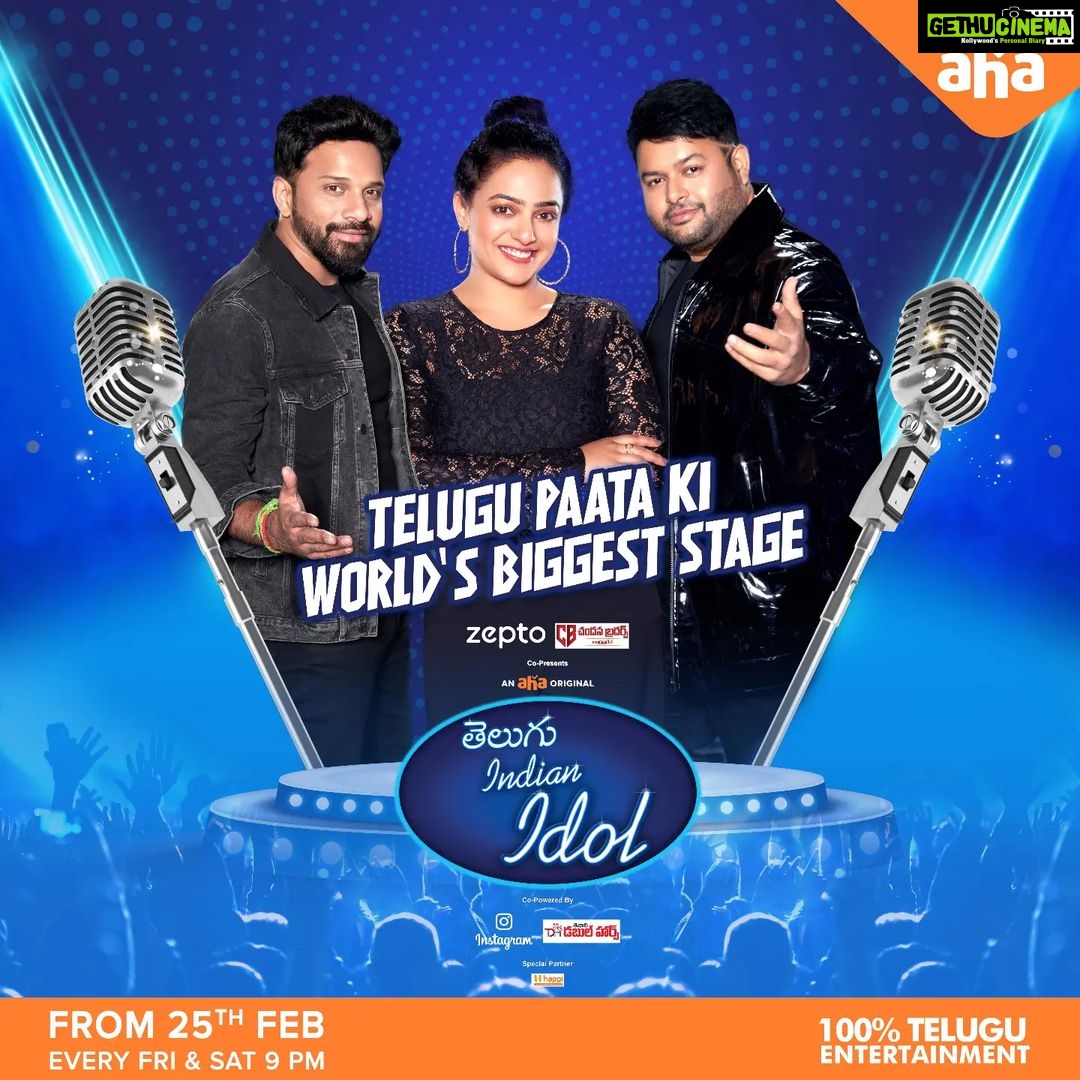 Nithya Menen Instagram - Telugu Indian Idol ! 🎙🎵 Here are the judges ! Looking forward to this really new adventure 🙂