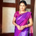 Papri Ghosh Instagram - I’m shy until you get to know me 😊 Thanks for the beautiful saree @the_ladies_corner_24 #paprighosh #pandavarillam #suntv #serial #actress #shy #saree #shyness