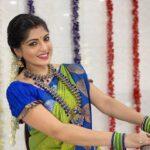 Papri Ghosh Instagram - Colorful dress, colorful life #actresslife Saree @_cindrellas_closet Jewellery @kayels_creations #takenby @naresheswar #paprighosh #pandavarillam #kayal #greensaree #teracotta #smile #beinghappy #colorful #suntv #serial #actress #tamilserialactress @suntv