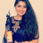 Papri Ghosh Instagram – Last night #smile didn’t leave my #face till I slept off because of the #lovely #response I got along with this #award 

#paprighosh #beinghappy #beingloved #awardnight #award2021 #achievement #kayal #pandavarillam #actress @suntv