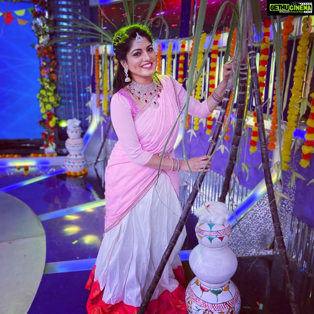 Papri Ghosh Instagram - I really enjoyed this Pongal😃 specially with those kids🥰👧🏻👦🏻😍 Costume & jewelry @zyr_designingstudio