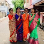Papri Ghosh Instagram - Real fun talk in between crying scenes of both the serials #nayagi #azhagu #suntv