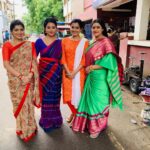 Papri Ghosh Instagram - Real fun talk in between crying scenes of both the serials #nayagi #azhagu #suntv