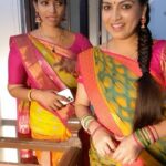 Papri Ghosh Instagram – #goingwiththetrend #trending #paprighosh #pandavarillam #telugusongs #sisters #suntv #serial #actress @krithika.annamalai