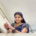 Papri Ghosh Instagram - Smile at others when your eyes meet! It may change their day😊😃 Saree from @ethnic_world23 #paprighosh #pandavarillam #kayal #suntv #serial #actress #blue #saree #takenby @naresheswar #nareshclick