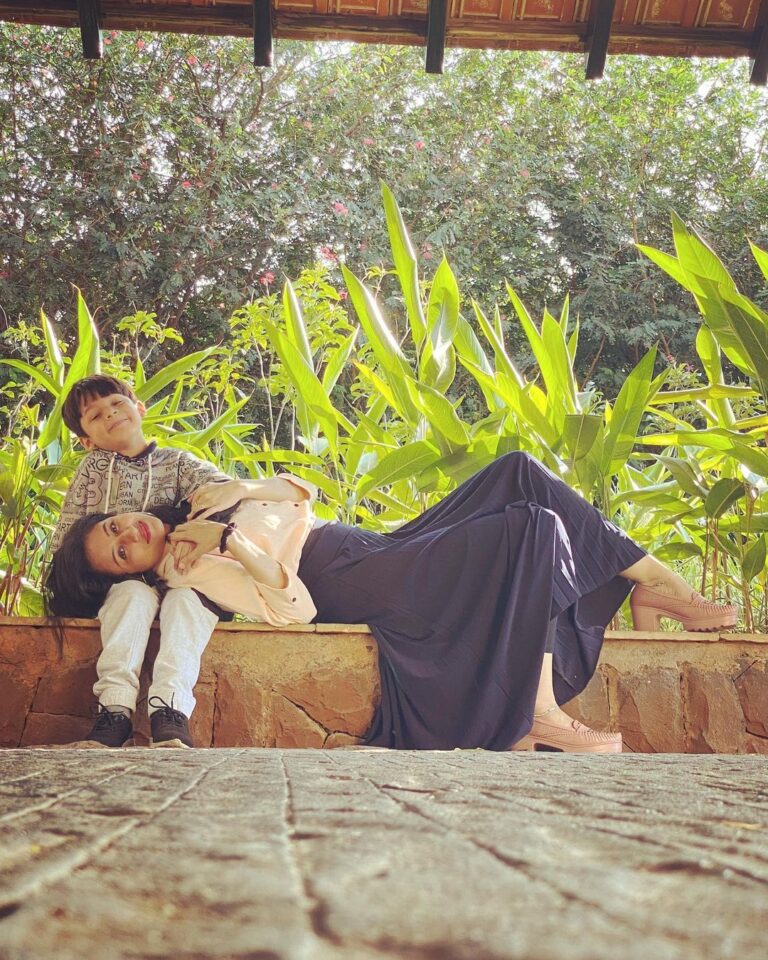 Paridhi Sharma Instagram - My teddy bear ❤️ my baby Your lap is my favourite place... Let me lay my head here forever.... #mylove #mybaby #purelove #loveforever #ridharv #kishhu Captured by @tanmaisaksena ❤️ @clubmahindra