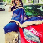 Paridhi Sharma Instagram - Love for Sari ❤️ #sari #indian #loveforsari #traditional #bluered #india #instapic Pic Credit @vatsalsaksena