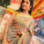 Paridhi Sharma Instagram - We must be willing to let go of the life we planned so as to have the life that is waiting for us. #sari #thoughts #temple #ckmdklook Pic Credit @vaishnaviprajapati___official ❤️❤️❤️