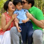 Paridhi Sharma Instagram - Can never stop kissing you, cuddling you and loving you ❤️ #mybabymylove #ridharv #kishhu #mummapapa #parentslove #forever #infinite #❤️ #mylittleboy #family #myhubby #togetherness #momentsoflife @tanmaisaksena