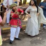 Paridhi Sharma Instagram - Best moments when we dance together 😀 @vaishnaviprajapati___official ❤️❤️❤️ Keep watching #chikukimummydoorki #ckmdk #starplus #tvshow #indiantelevision Thanks our adorable @deepalipansareofficial for capturing it😍 @starplus @nilanjana_p @herumbkhot