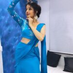 Paridhi Sharma Instagram - “A picture is a poem without words” #instapics #poses #angles #bluecolour #Designersari #ITA #paridhisharma #actress Dress designer: @mayatrijaiswar Styling : @jennysboutique__ Hair: @biswassulbha Makeup Artist: Rajesh Dada Award ITA: @anuranjan1010 @theitaofficial