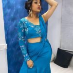 Paridhi Sharma Instagram - “A picture is a poem without words” #instapics #poses #angles #bluecolour #Designersari #ITA #paridhisharma #actress Dress designer: @mayatrijaiswar Styling : @jennysboutique__ Hair: @biswassulbha Makeup Artist: Rajesh Dada Award ITA: @anuranjan1010 @theitaofficial