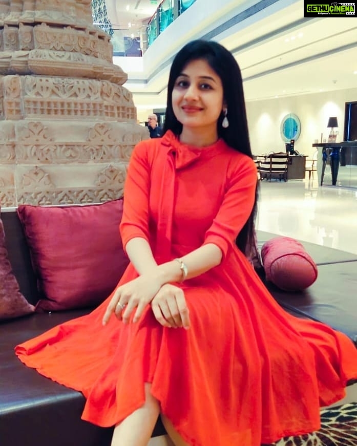 Paridhi Sharma Instagram - Beauty begins the moment you decide to be yourself. #graceyourself #reddress #calm #celebration #patialababes