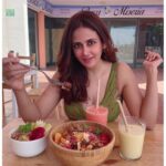 Parul Yadav Instagram - Those that sow the first seeds of a revolution.. those that take a stand against the wind.. those that dare to dream differently.. those are to who I doff my hat.. here is a fully vegan restaurant @buenavidavegan right on the beach at Adeje in the Canary Island of Tenerife.. what wonderful food and what a wonderful feeling! And P.S. they only serve cow's milk to calves!! As one should!!! #PYTravels #Tenerife #CanaryIsland #TuesdayTravels #TenerifeIsland #TenerifeFood #Buenavida #BuenavidaBeach #VeganMeals #VeganFoodLovers #VeganDiet #VeganBowl #VeganHealth #BuddhaBowl #NaturesCandy #EatYourFruits #EatYourFruitsAndVeggies #HealthyEatingHabits #HealthyFoody #TuesdayGrind #LifestyleGoals #SpainTravel #SpainFood #Sandal_official #SandalwoodAdda #KannadaActors #KannadaHeroine #NammaBangalore #NammaBengaluru #NammaKarnataka Adeje Tenerife