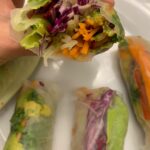 Parvathy Omanakuttan Instagram - One of my favorite things to eat on a lazy evening is this scrumptious, flavour bomb of fresh vegetable spring rolls. This is a house favorite and since a lot of people asked me how I made it , here’s the video. The video for the dipping sauce will follow shortly since I had made the previous batch with what I had in my pantry as a total experiment and I honestly did not expect it to taste better than the traditional peanut dipping sauce that is served alongside these rolls in restaurants. (It was over even before I imagined) Ingredients: *Rice paper wraps *Carrot *Celery *Lettuce *Bell peppers (red, yellow, orange , green) *Red cabbage or White cabbage *Beetroot *Avocado *Coriander / mint / parsley (chiffonade) *Lemon juice *Togarashi / red chilli powder / black pepper/ sesame seeds (for added flavor) P(a)RO TIP :- 1) Use a vegetable slicer or a peeler to cut the vegetables evenly thin and then use your kitchen knife to cut them into strips. (maybe I will do a video on how I do my meal prep which helps cooking seem way more easier than what people think) 2) Do not leave the rice paper in water for more than 20 secs, it will be a nightmare to get it off the board or surface without it tearing. Enjoy #foodie #instafood #food #yummy #foodblogger #chef #veganfood #foodgasm #homemade #foodnetworkkitchen #foodnetwork #delicious #foodforthought #buzzfeedfood #foodaddict #love #dubaieats #dubai #healthyfoodshare #healthyfoods #healthyfoodie #foodaddict #gramslayers #foodnetworkstars #foodnetworkkitchen #foodporn #foodnetworkasia #lovetoeat #livetoeat #plantbaseddiet @carrefouruae @josephradhik I have shot a bit of the video inspired by your recent story ;)