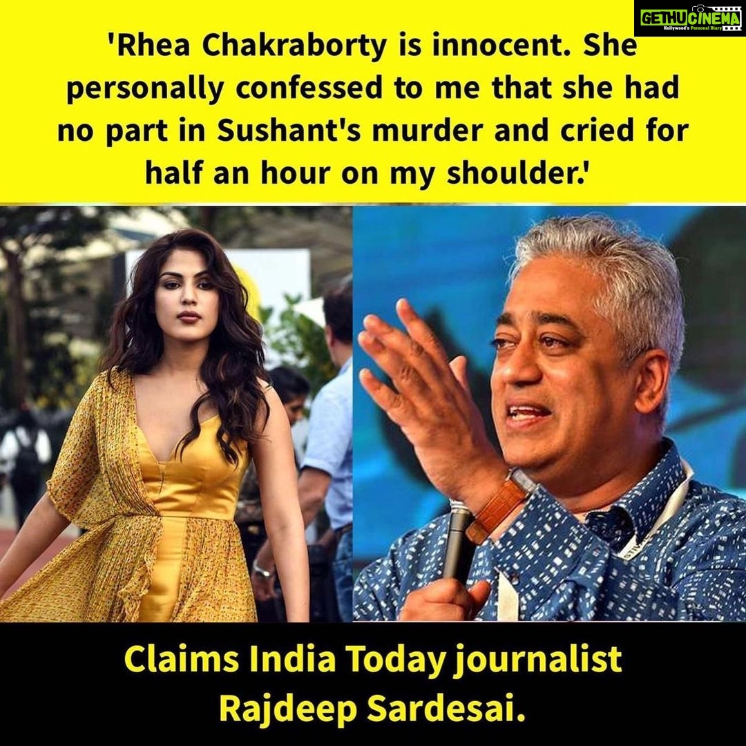 Payal Rohatgi Instagram - Rhea has a NEW SUGARDADDY. He is called #RajdeepSardesai 🙏 This bechari Rhea was #scared of Sushant’s sisters visit 🤔 Wonder what the bechari was hiding ??? #payalrohatgi