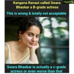 Payal Rohatgi Instagram - If liberals can call me B grade actor then #kanganaranaut can call the feminist liberals correctly B grade actors who are NEEDY OUTSIDERS 😛 They have already FAILED even as Politicians 😹 Deal with her Freedom of Speech. As we live in Republic of India not Islamic Republic of India. Constitution provides us that liberty 🙏 A failed politician #SwaraBhasker as she tried that nonsense during Delhi Elections by in fact provoking riots who due to her jobless situation ends up doing Sex films promoting ORGY in Indian Families, who wants to dismiss Sushants mysterious death as suicide so that she gets more such sex roles has ended up giving interview related to her SEX film to Rajeev Masand, the journalist responsible for targeting Sushant with blind articles. These are actors who have NO grade. They support Terrorists. They conspire to burn India. They want to dismiss Sushant death inquiry by falsely saying he was depressed. #cbiinquiryforsushantsingrajput #payalrohatgi