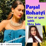 Payal Rohatgi Instagram – Post Einstein Physics era में वैज्ञानिको के सामने कई ऐसे प्रश्न उपस्थित हुए जिसका उत्तर खोजने के लिए Schrodinger जैसे वैज्ञानिको ने उपनिषद/वेदांत का सहारा लिया1946 में Eranos Tagung में Spirit of Science विषय पर बोलते समय उन्होंने शंकराचर्या के ब्रह्मसूत्र भाष्य को quote किया था। #Repost @bollywoodchronicle with @get_repost
・・・
Catch @payalrohatgi at 5pm tomorrow with @ekujain11 #liveat5 #payalrohatgi