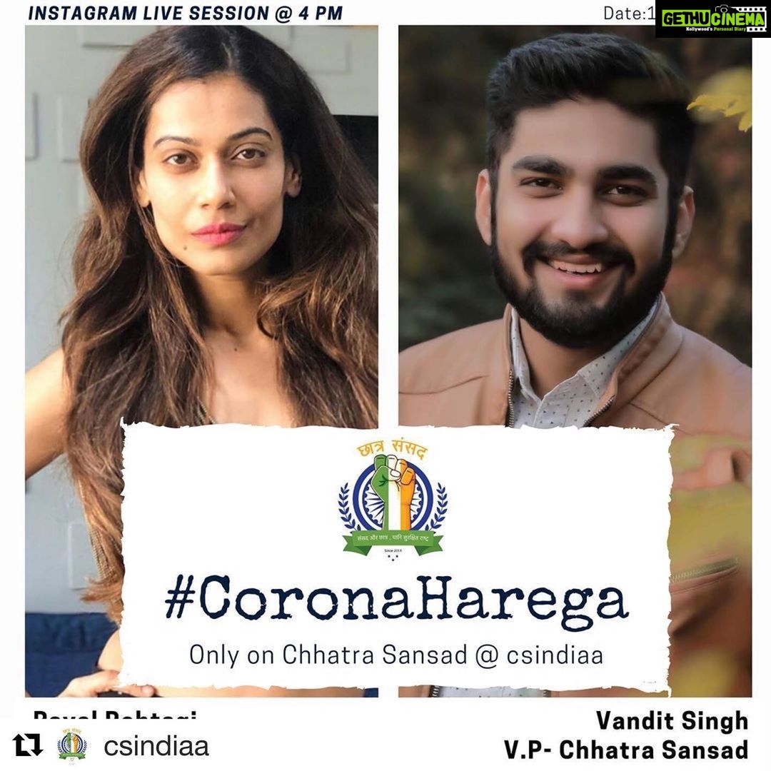Payal Rohatgi Instagram - #Repost @csindiaa with @get_repost ・・・ Catch our Vice President @vandit_singh in conversation with @payalrohatgi on #CoronaHarega today at 4pm ........ बॉलीवुड में ही सिर्फ़ casting couch नहीं परंतु journalism में भी है शायद क्यूँकि दो feminist journalist हैं जिनकी बुद्धि हमें लग रही हैं उनके घुटनो में हैं 🤪 #ChitraTripathi है कोई #IndiaToday की पत्रकार जो कहती है कि April ५० तक Mamta Banerjee जी ने West Bengal में lockdown की घोषणा की है 🙄 हमें पता ही नहीं कब April का महीना ४० दिनो का हो गया 🤣🤣 दूसरी feminist हैं #FayedSouza जो #MirrorNow की पत्रकार है जिसे आपत्ति है कि UP सरकार ने Wire के editor Sidartha के ख़िलाफ़ FIR क्यूँ दर्ज करि ? तो हम बता दे कि यह Wire के editor ने जानबूचकर FAKE खबर फेलाई कि मुस्लिम को hoshiyarpur से भगाया जा रहा है जो ग़लत है। ऐसा hoshiyarpur की police ने भी उसे tag करके कहा फिर भी वो अपनी गलती मानने को तैयार नहीं है 🙏 और उसके समर्थन में आयी यह Faye Aunty जो शायद behind the scenes का product है 🤣