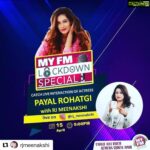 Payal Rohatgi Instagram - #Repost @rjmeenakshi with @get_repost ・・・ The girl who minces no words ...yes the actress and reality TV performer , a contestant in the reality show Bigg Boss i...and a Controversy Queen , Meet @payalrohatgi tomorrow on my INSTA LIVE at 5.00 pm tomorrow !!! Be there ...Bada Mazaa aane Waala hai !!!