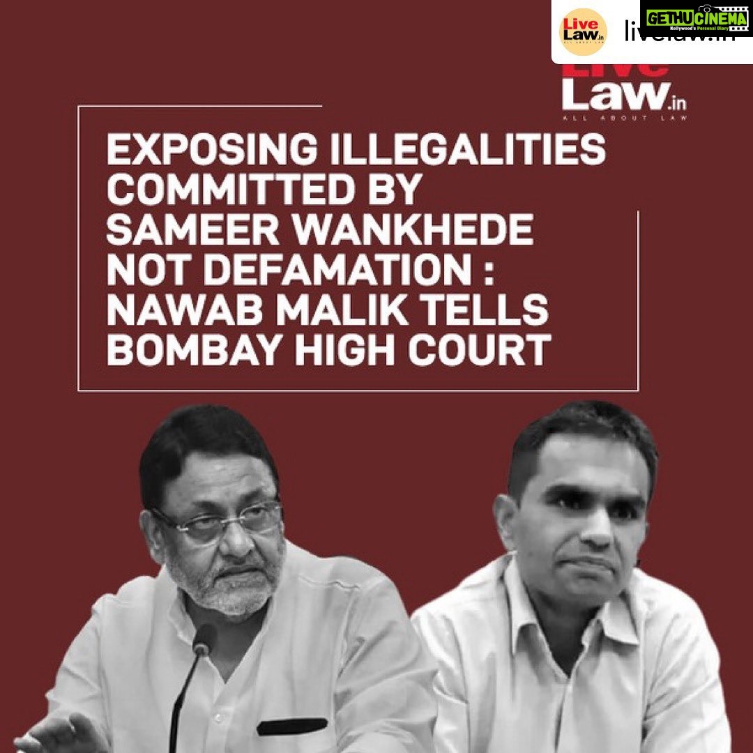 Payal Rohatgi Instagram - EXPOSING ILLEGAL THINGS IS NOT DEFAMATION 🙏 #payalrohatgi Posted @withregram • @livelaw.in Maharashtra Cabinet Minister Nawab Malik has accused NCB Zonal Director - Sameer Wankhede's father of attempting to cover-up his son's illegalities by filing a defamation suit against him. Read more: livelaw.in #NawabMalik #SameerWakhende