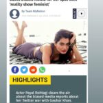 Payal Rohatgi Instagram - भारत की media नक़ली है 🙏 Instagram platform biased है । #payalrohatgi #FakeMediaofIndia