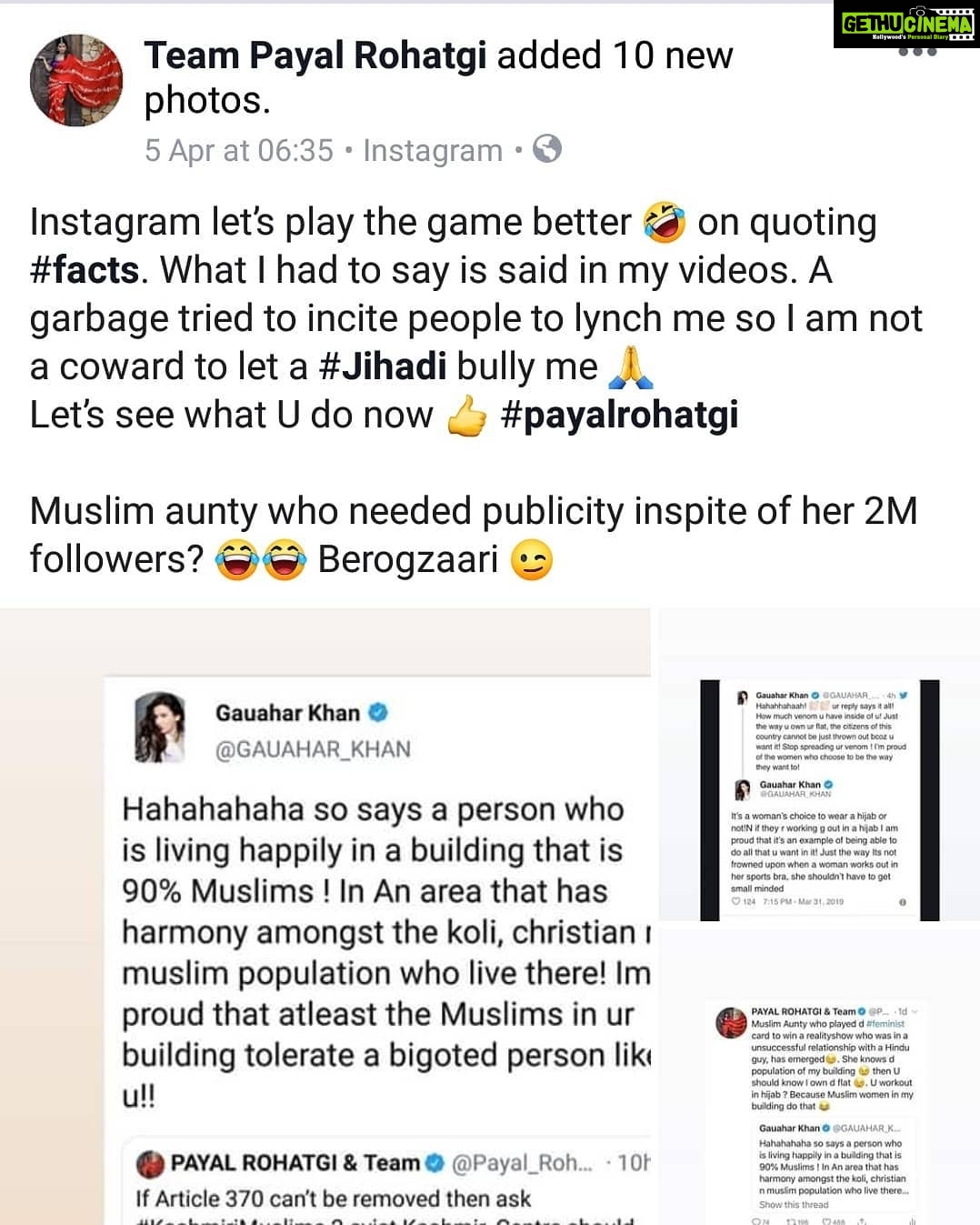 Payal Rohatgi Instagram - U delete, we will post again. 🤔. Stating facts is not hate speech 💖💖😉