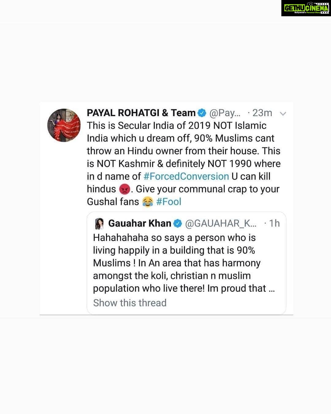 Payal Rohatgi Instagram - U delete, we will post again. 🤔. Stating facts is not hate speech 💖💖😉