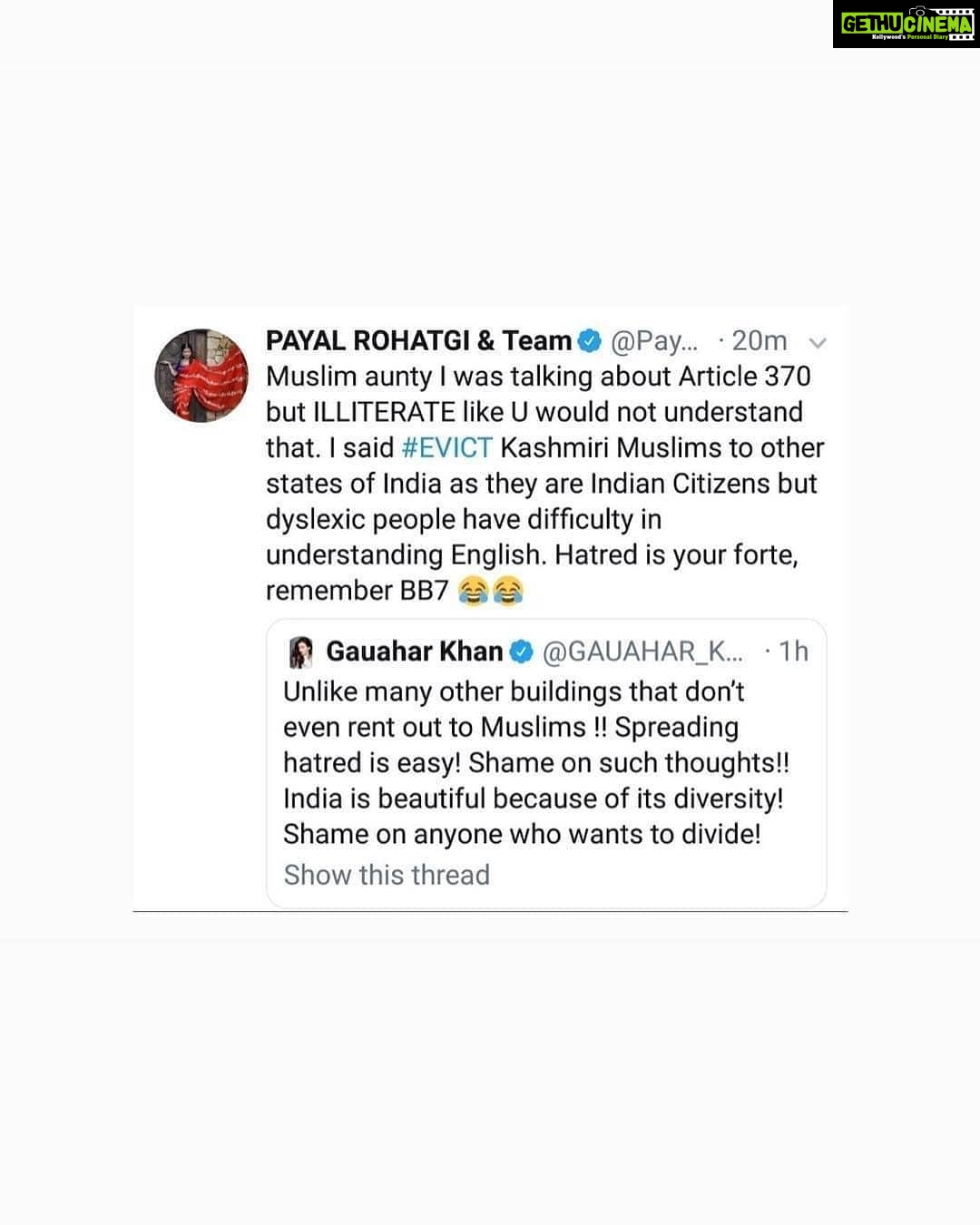 Payal Rohatgi Instagram - U delete, we will post again. 🤔. Stating facts is not hate speech 💖💖😉