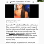 Payal Rohatgi Instagram - Feel sad for #bombaytimes & #HindustanTimes journalists 🤣 Such liars these jokers are 😜 The Muslim Aunty & the Ex Hindu BF have been using the Fake Secular Media🤣🙏 The jihadi & her puppet who didn’t get converted 🙏#payalrohatgi #lovejihad