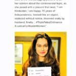 Payal Rohatgi Instagram - ‪Feminism का मतलब Bollywood aur India मैं । #ZairaWasim(Muslim)का flight के land होने के बाद copassenger पे #Molestation का आरोप अंगघूटे से लगाना। #Filmscene मैं #cue देने के लिए director (@BJP4India favouring) का order देना #Tanushree को top निकालने के लिए। Muslim बच्ची का रेप देविस्थान मैं होना । #ShwetaBasuPrasad जो prostitution के केस मैं police द्वारा पकड़ी गई थी और जेल मैं भी गईं थी उसका support करना । #paayalrohatgi #payalrohatgi
