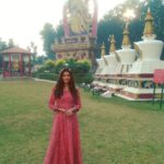 Payal Rohatgi Instagram - Do not forget to send your love into the earth, into the sky, into the water..... #paayalrohatgi on her #tibetanbuddhatemple #bollywoodactress #bollywood ##incredibleIndia #misstourismworld #indianwear #India #dehradun #dehradundiaries #instalike #instagram #inspirationalquotes #yogalove Buddha Temple, Tibet Colony Dehradun