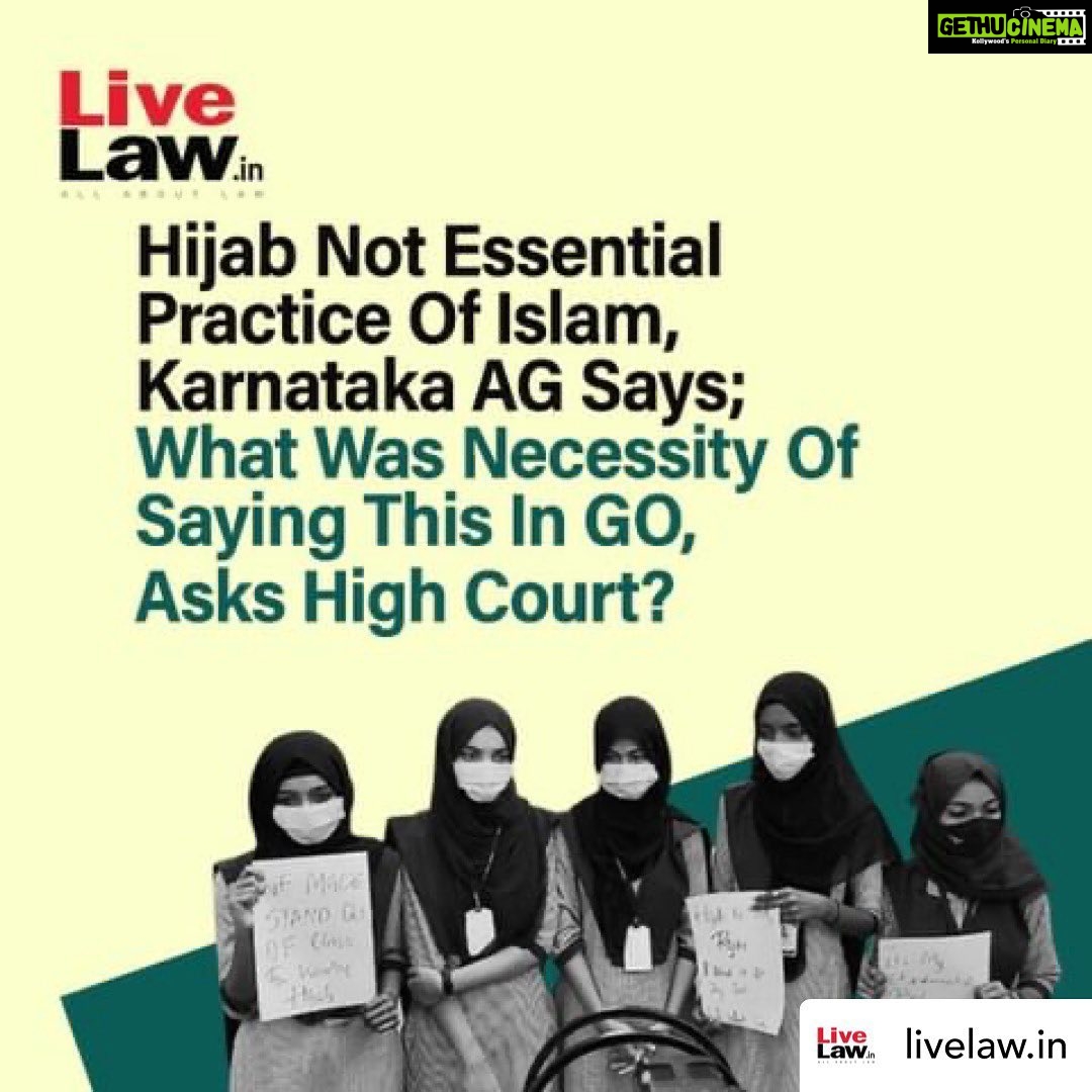 Payal Rohatgi Instagram - Ok if Hijab is not a part of Islam then there is no religious angle to this debate 🙏 #payalrohatgi Posted @withregram • @livelaw.in A Full Bench of the #KarnatakaHighCourt today heard AG Prabhuling Navadgi on behalf of the State, in the petitions filed by Muslim girl students, who have challenged the action of a government college in denying their entry for wearing a hijab (headscarf). Read more: livelaw.in Link In Bio #hijabrow