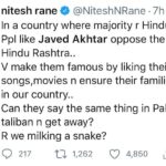 Payal Rohatgi Instagram - Respect is earned. It can’t be demanded. Javed Akhtar is a SENIOR but no Proud Hindu will give him respect anymore after his comparison between Hindutva and Taliban like JUNIOR Swara did 🙏 But no one will ARREST Javed Akhtar or Swara Bhaskar ???? WHY ??? What SETTING do they have ??? If JUNIOR Payal Rohatgi (Indian citizen ) or say SENIOR politician Narayan Rane ji can be arrested for their freedom of speech then why not those two ????? How can ARREST be differently handled with different Indian Citizens ? Who is PROTECTING them in the times of social media ??? I thought ALL WERE EQUAL in India ???? #payalrohatgi