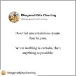 Payal Rohatgi Instagram - #happyteachersday❤️ Posted @withregram • @bhagavadgitachanting Don't let uncertainties create fear in you. When nothing is certain, then anything is possible. #motivation #lifecoach #quotes #lifequotes #bhagavadgitachanting #bhagavadgitachantingQuotes #krishna #spiritually #thoughts #quoteoftheday #life #postivevibes #goodvibesonly #quotestagram #instagood #goodvibesonly #quotesaboutlife #payalrohatgi