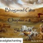 Payal Rohatgi Instagram - #Repost @bhagavadgitachanting with @make_repost ・・・ Bhagavad Gita Chapter-8 Shloka-08 [Akṣhara Brahma Yoga: The Yoga of the Eternal God] [SWIPE LEFT for Shloka in more languages] ~ Follow @BhagavadGitaChanting for a new Shloka every day! ~ If you like this Shloka please share it with your Family & Friends! ~ By sharing you may help someone in need of this Divine Knowledge! ~ Easy Translation: With practice, O Parth, when you constantly engage the mind in remembering Me, the Supreme Divine Personality, without deviating, you will certainly attain Me. In this verse, Shree Krishna uses the word abhyāsa, which means to practice. He says that we must train our minds and form a habit of always meditating upon God. This practice is not to be done at fixed times or regular intervals but continuously as part of our daily life alongside our worldly activities throughout the day. We must remember that it is not the actions that we are performing with our body but where we are placing our minds that will shape our future. While performing our worldly duties, if we attach our mind to God, who is all pure, our mind will also get purified. When one is continuously engaging in devotion, with complete surrender to God, their purified mind will gradually get fully absorbed in God-consciousness. Such souls receive the divine grace of God that liberates them from the bondage of Maya. Then God bestows upon these souls His unlimited divine bliss, divine knowledge, and divine love. They become God-realized while they are still alive and live a complete life. Eventually, when they die, their soul ascends to the Divine Abode of God. ~ #bhagavadgita#bhagvadgita #krishna #mahabharat#srilaprabhupada #bhagavadgitachanting#yoga #meditation #spiritually #iskcon #iskconrussia #radhakrishna #rama#ramayana #kurukshetra #iskcontemple#travelindia #travelindiagram#amazingindia #indiantemple#templesofindia #artofliving #sadhguru#vegan #bhakti #dharma #hinduism #payalrohatgi