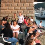 Pooja Salvi Instagram - Enjoying a beautiful sunset by the Danube riverfront under the Chain bridge. #goodmusic #goodvibes #chillscenes #withmylove PONTOON