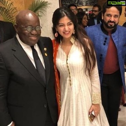 Poonam Kaur Instagram - All smiles with president #GHANA #NanaAkufoAddo #pklove