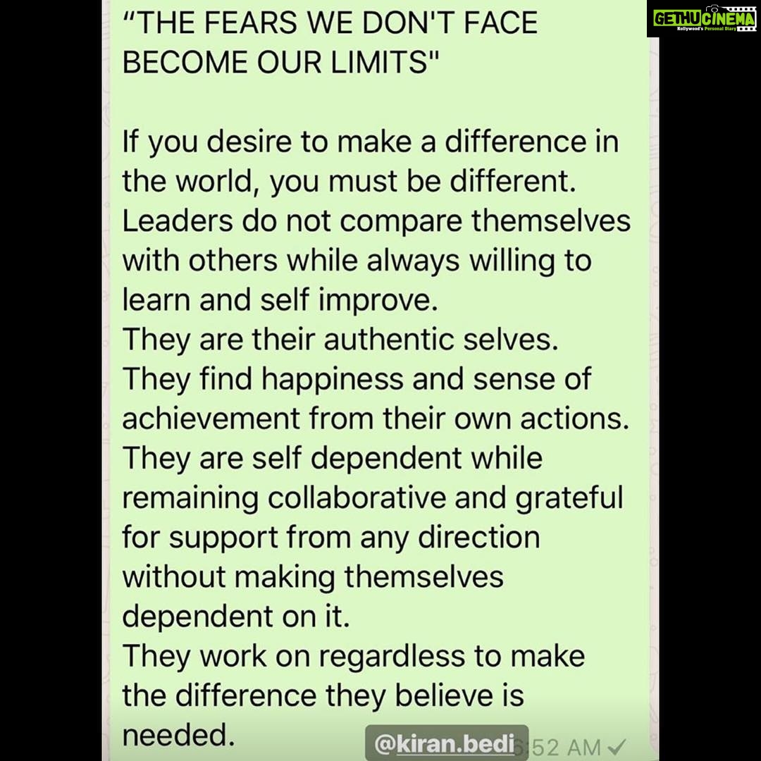 Poonam Kaur Instagram - #kiranbedi on leadership