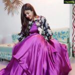 Poonam Kaur Instagram - Thank you lovely @nehal_saraogi for this beautiful outfit and also styling me so well. This kalamkari cape and magenta gown made specially for me. @nehalsaraogiofficialThe color #purple #poonamkaur