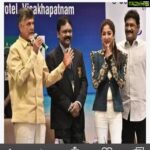 Poonam Kaur Instagram - Definitely the most humbling experience of my life- to be sharing the stage with the honourable Chandrababu Naidu! Saving this for posterity 🙏 Thanking god for all that happened last night! Novotel Visakhapatnam Varun Beach