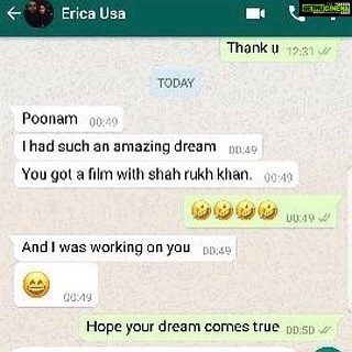 Poonam Kaur Instagram - When my girls dream for me ❤️❤️❤️❤️😍😍😍😍😍 such a lovely good night msg ....